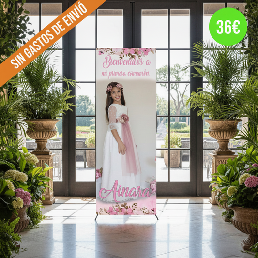 Banner Creativo para Eventos COMUNIÓN NIÑAS