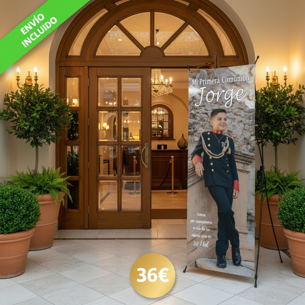 Banner Creativo para Eventos COMUNIÓN NIÑOS