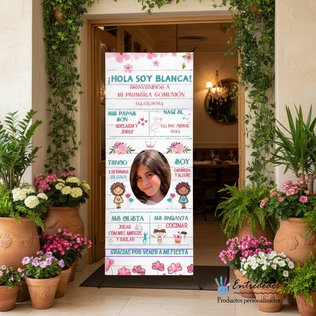 Banner Creativo para Eventos HISTORIA NIÑA