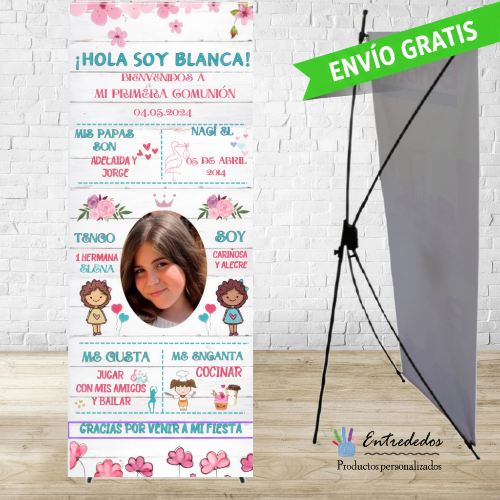 Banner Creativo para Eventos HISTORIA NIÑA