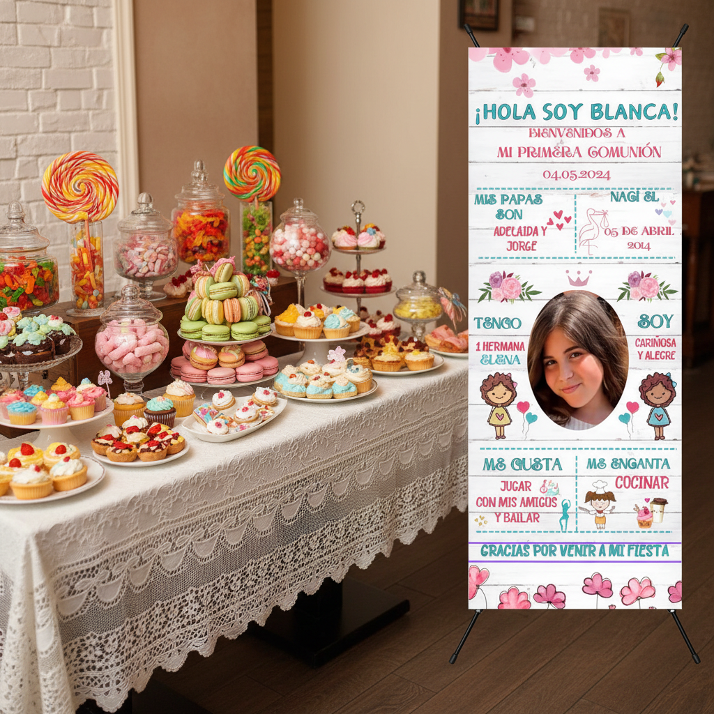 Banner Creativo para Eventos HISTORIA NIÑA