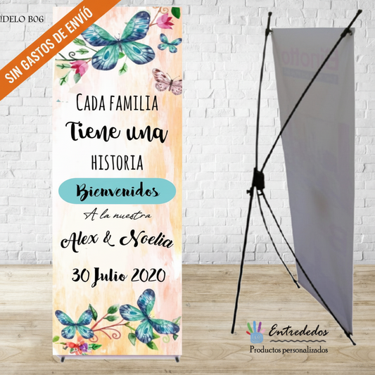 Banner Creativo para Eventos MARIPOSAS