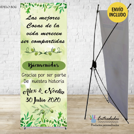 Banner Creativo para Eventos FLORES VERDES