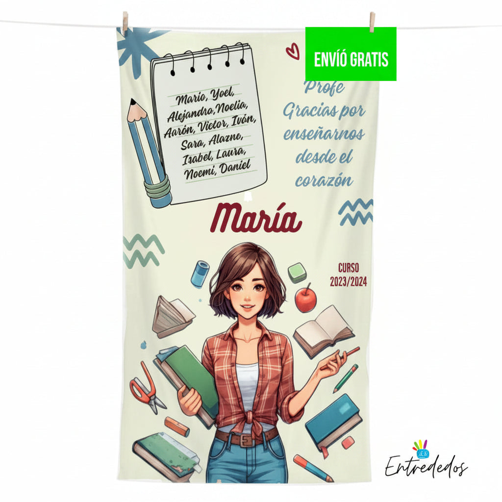 regalos personalizados – toalla personalizada con nombre Entrededos