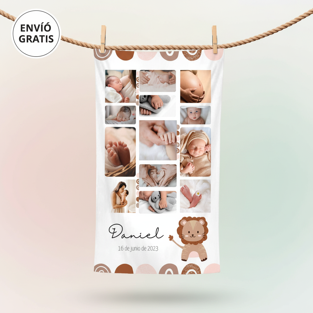 Toallas personalizadas a Full Print  CON 2 FOTOGRAFÍAS