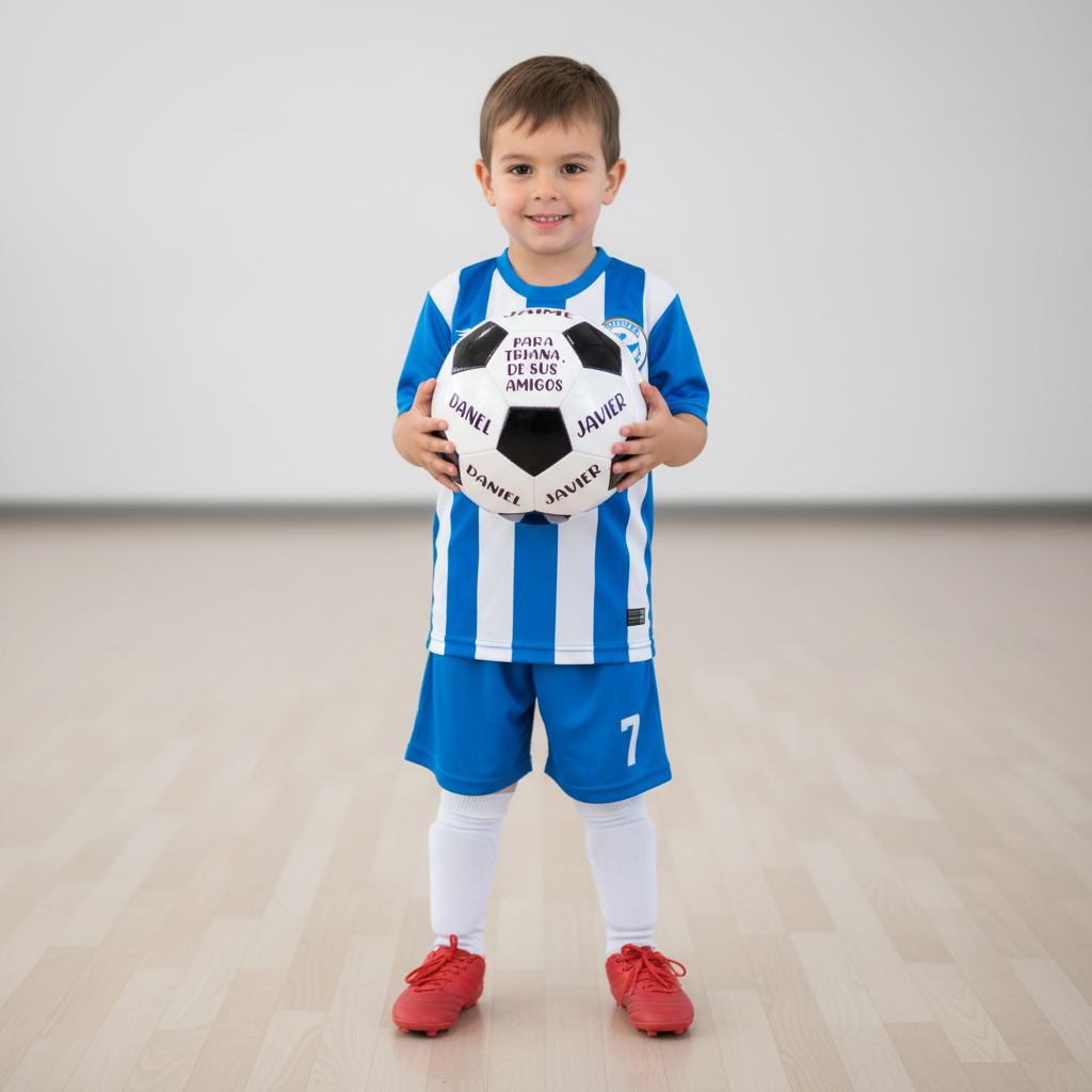 Balón personalizado con nombre y escudo (venta individual)
