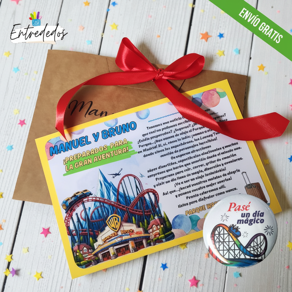 Regalo mágico: carta única del parque de infantil del-Pajarito amarillo