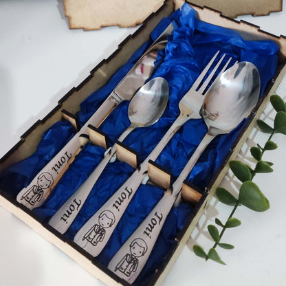 cubiertos personalizados – regalo original Entrededos