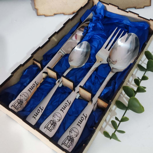 cubiertos personalizados – regalo original Entrededos
