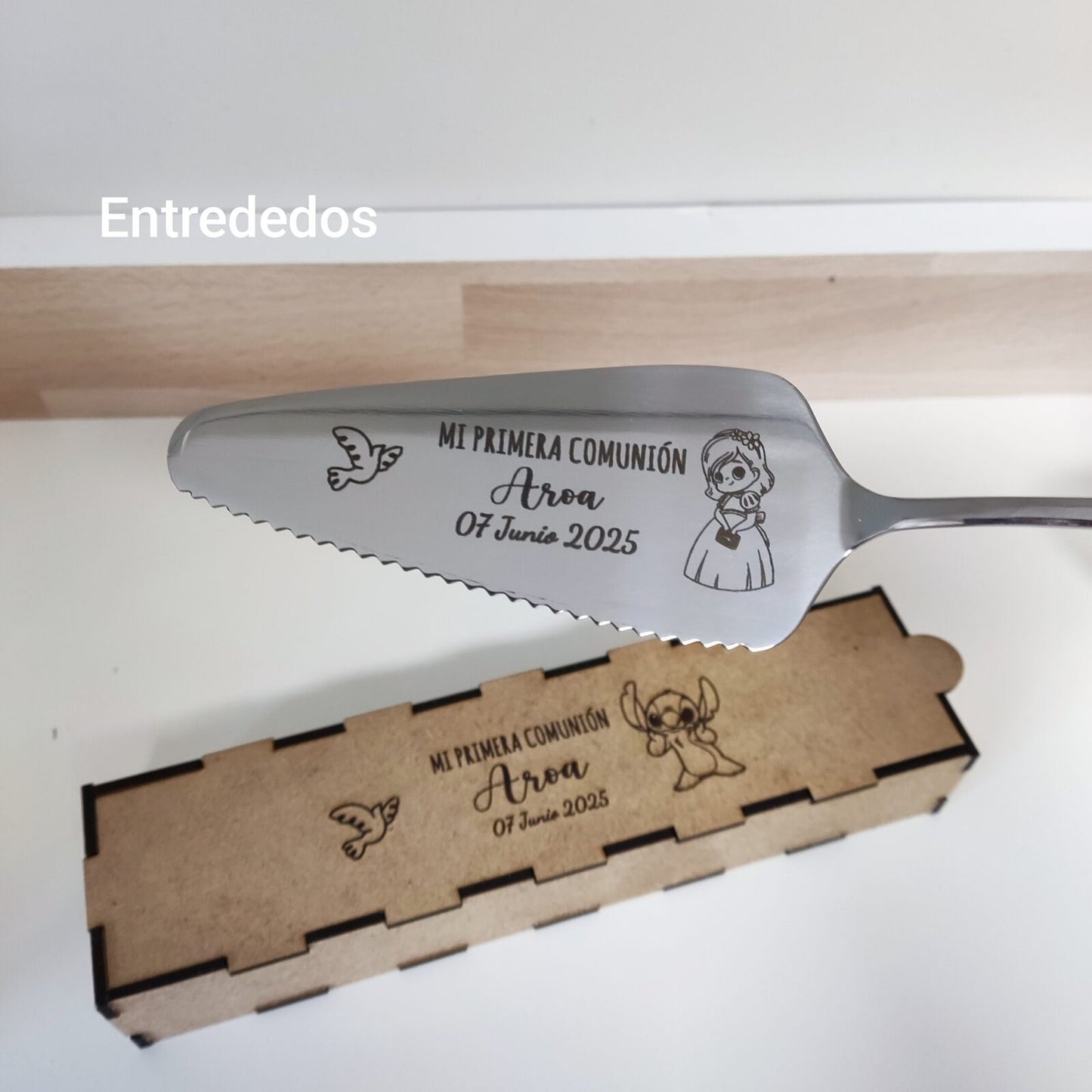pala de tarta personalizada – regalo original Entrededos
