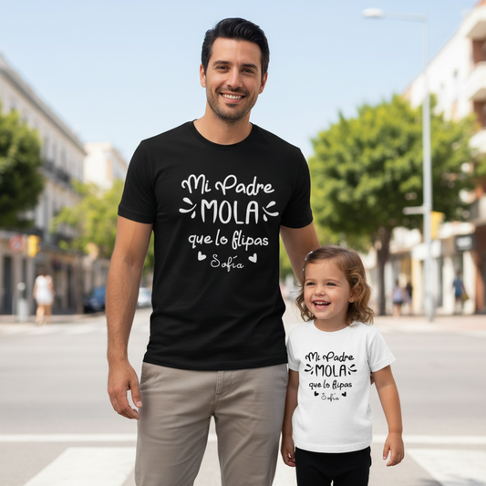Camiseta Padre e Hijo Personalizada – Mola que lo Flipas
