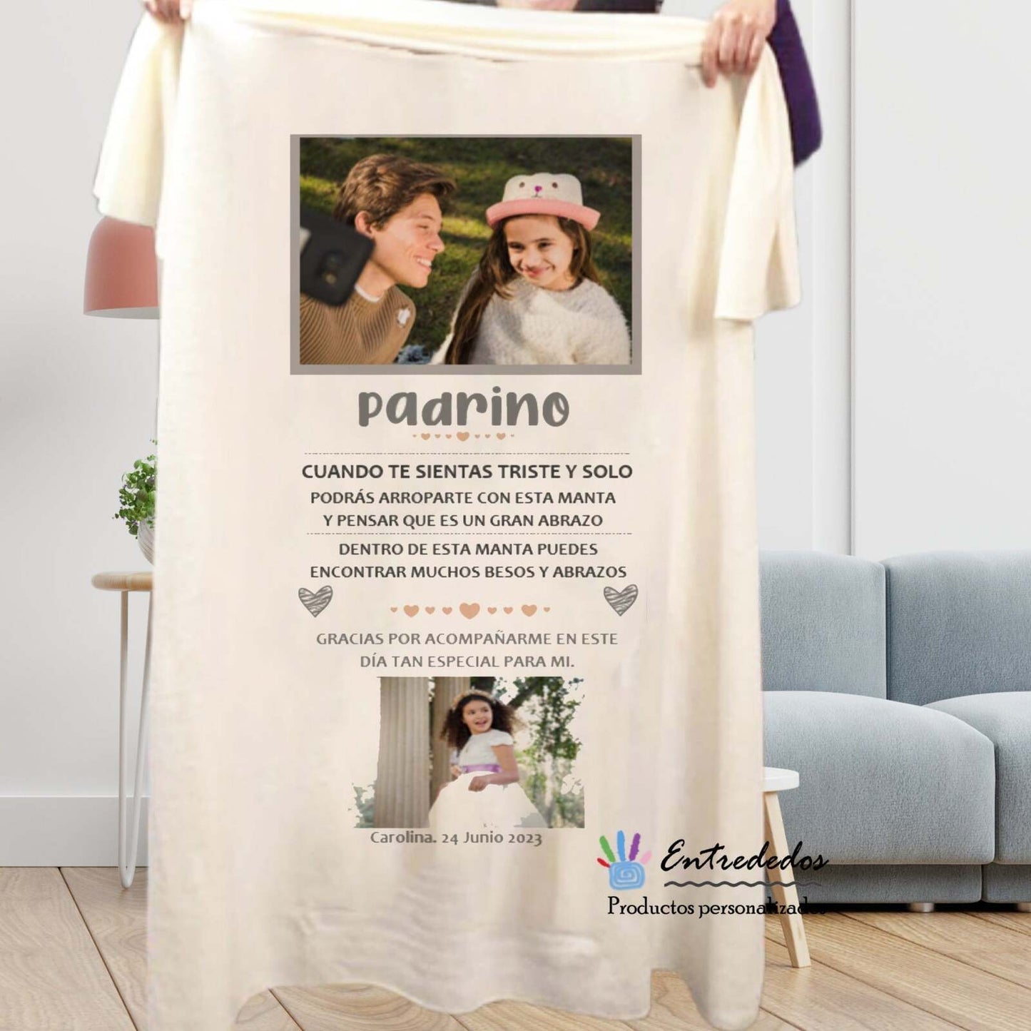 regalos personalizados – manta personalizada Entrededos