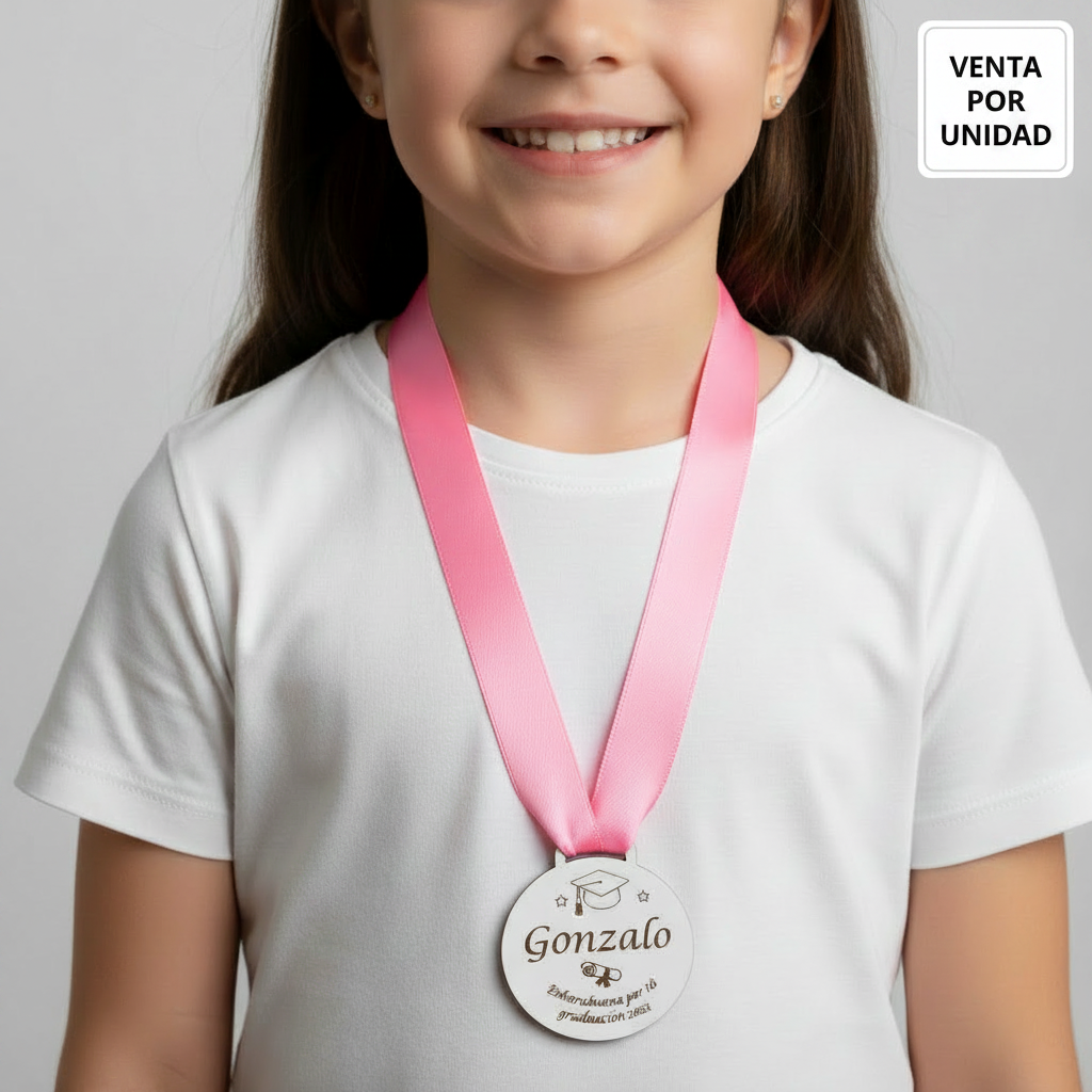 Medalla para niños personalizada para graduación – Venta por unidad