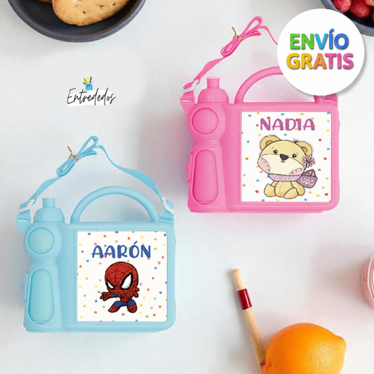 Maletas de Almuerzo con Botella Personalizada para niños