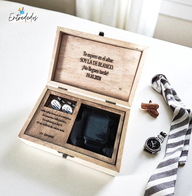regalos personalizados para hombres – caja de reloj personalizada Entrededos