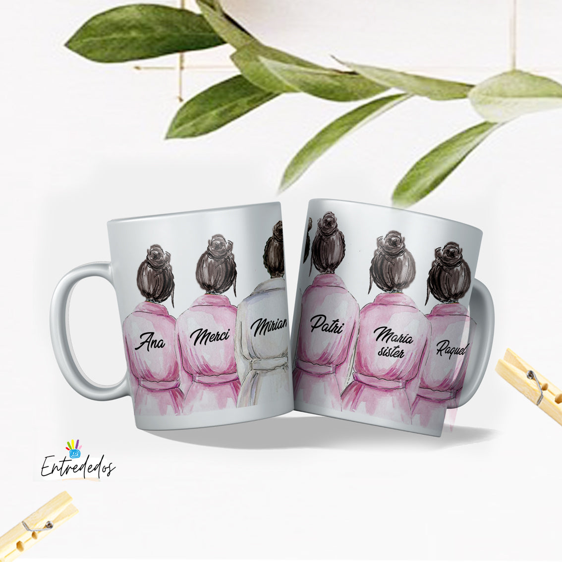 taza personalizada con nombre – regalo original Entrededos