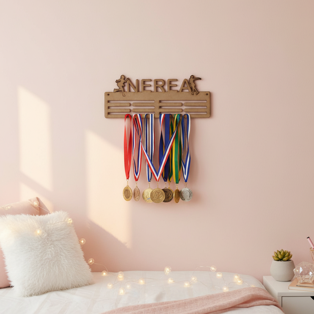 Medallero de madera personalizado deporte "TU DEPORTE"