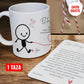 Taza personalizada el hilo rojo del destino entrededos