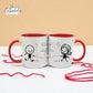 Taza personalizada el hilo rojo del destino entrededos