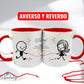 Taza personalizada el hilo rojo del destino entrededos