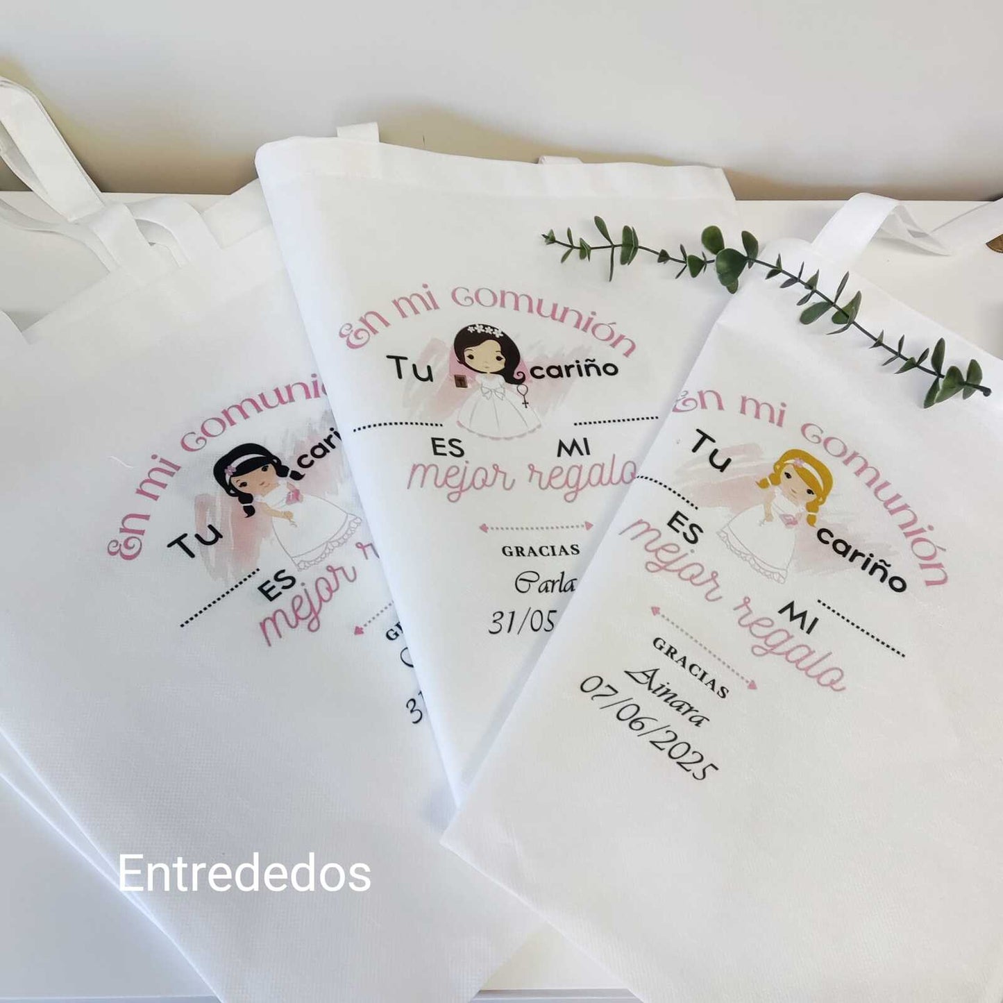 Bolsa de regalo personalizada con diseño impreso para eventos