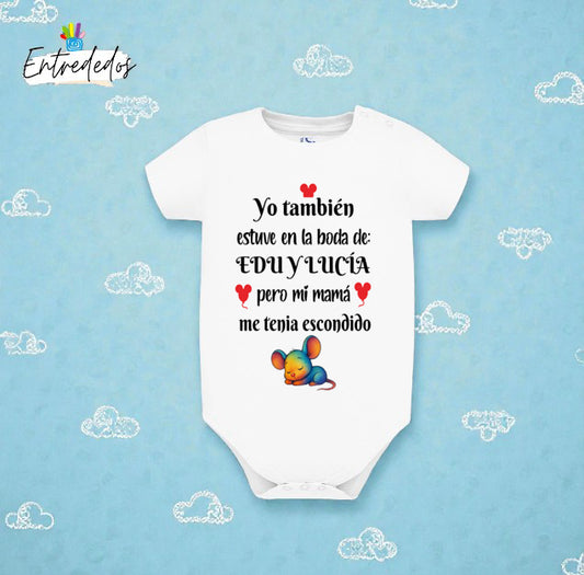 body para bebe personalizado para boda