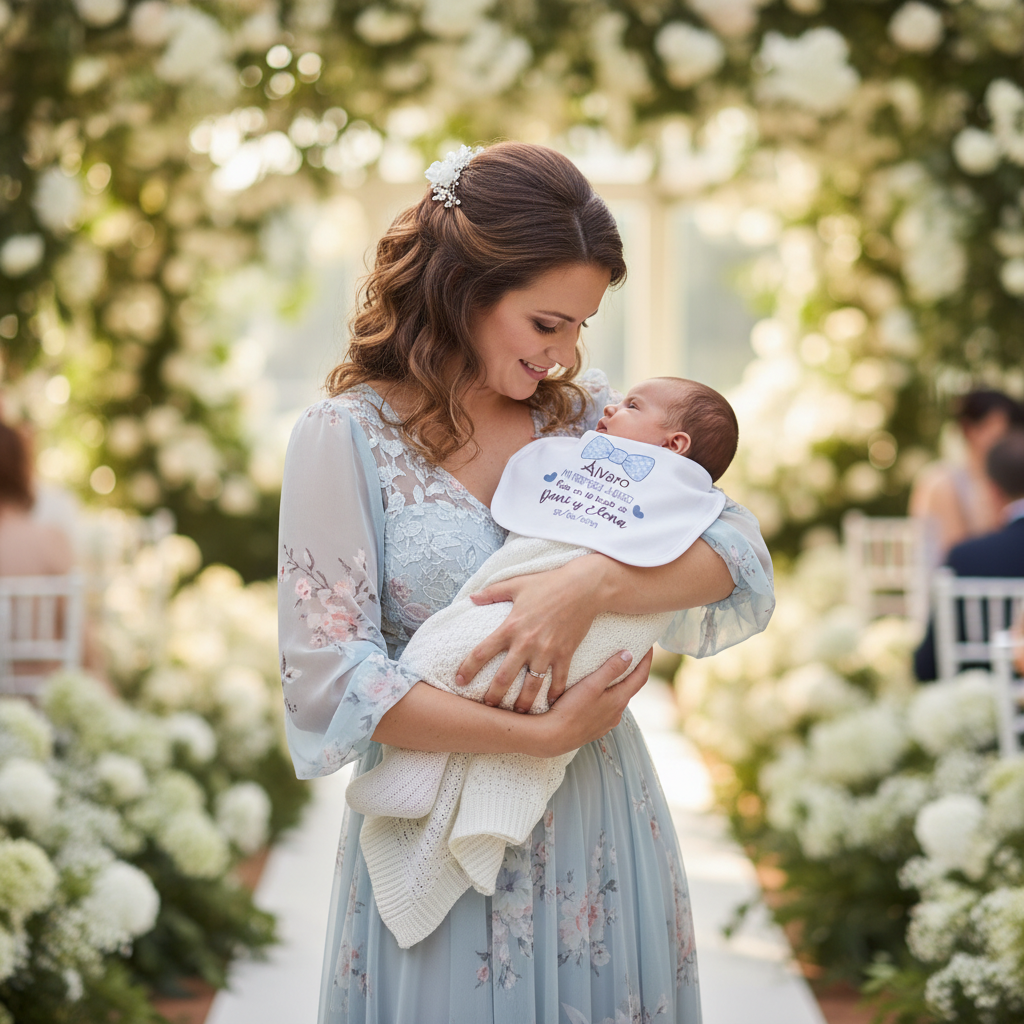 Baberos para Comunión y Boda – Diseño Exclusivo pajarita Azul