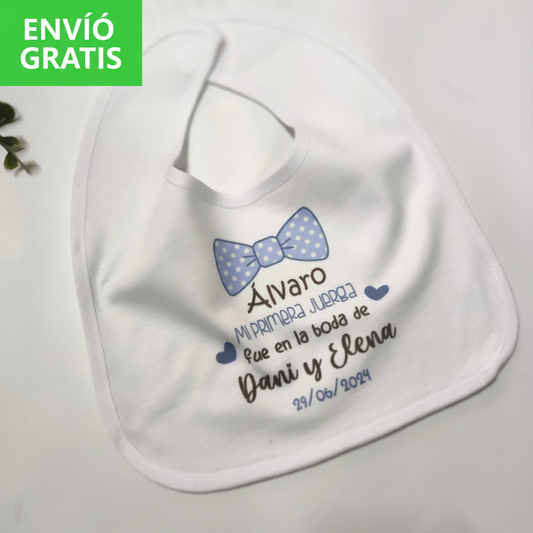 Baberos para Comunión y Boda – Diseño Exclusivo pajarita Azul