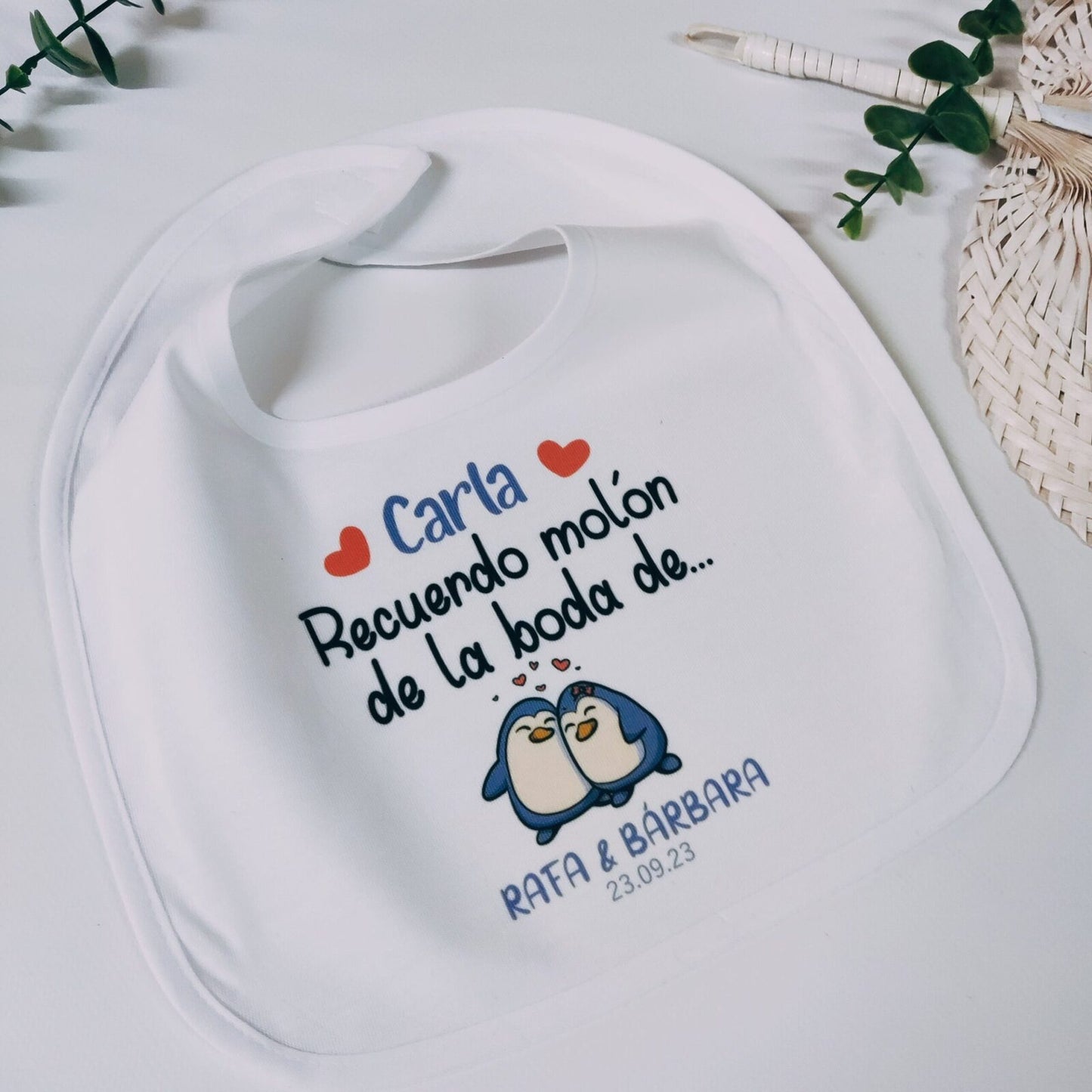 babero personalizado – regalo original para bebés Entrededos