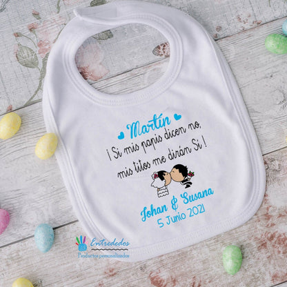 babero personalizado – regalo original para bebés Entrededos