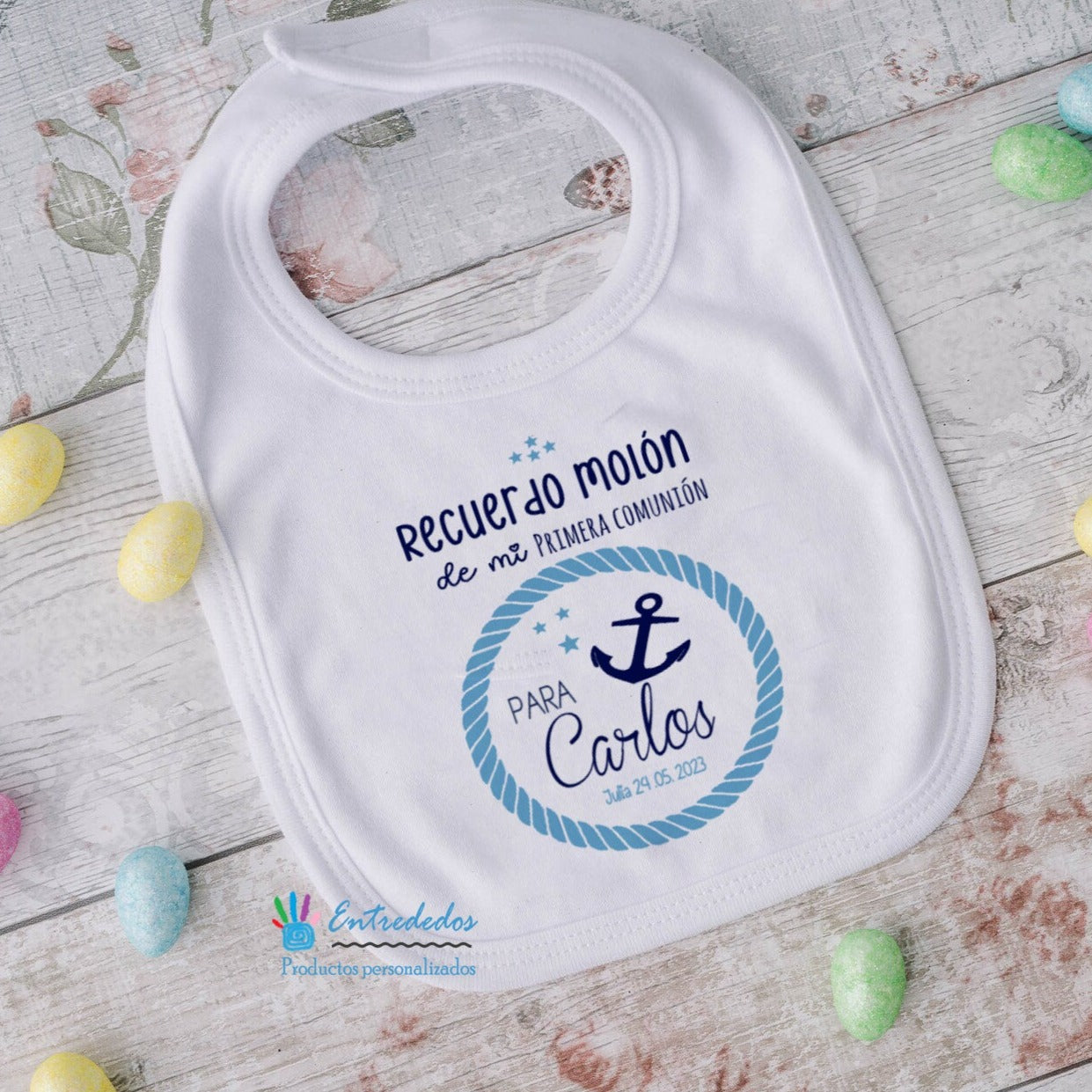 babero personalizado – regalo original para bebés Entrededos