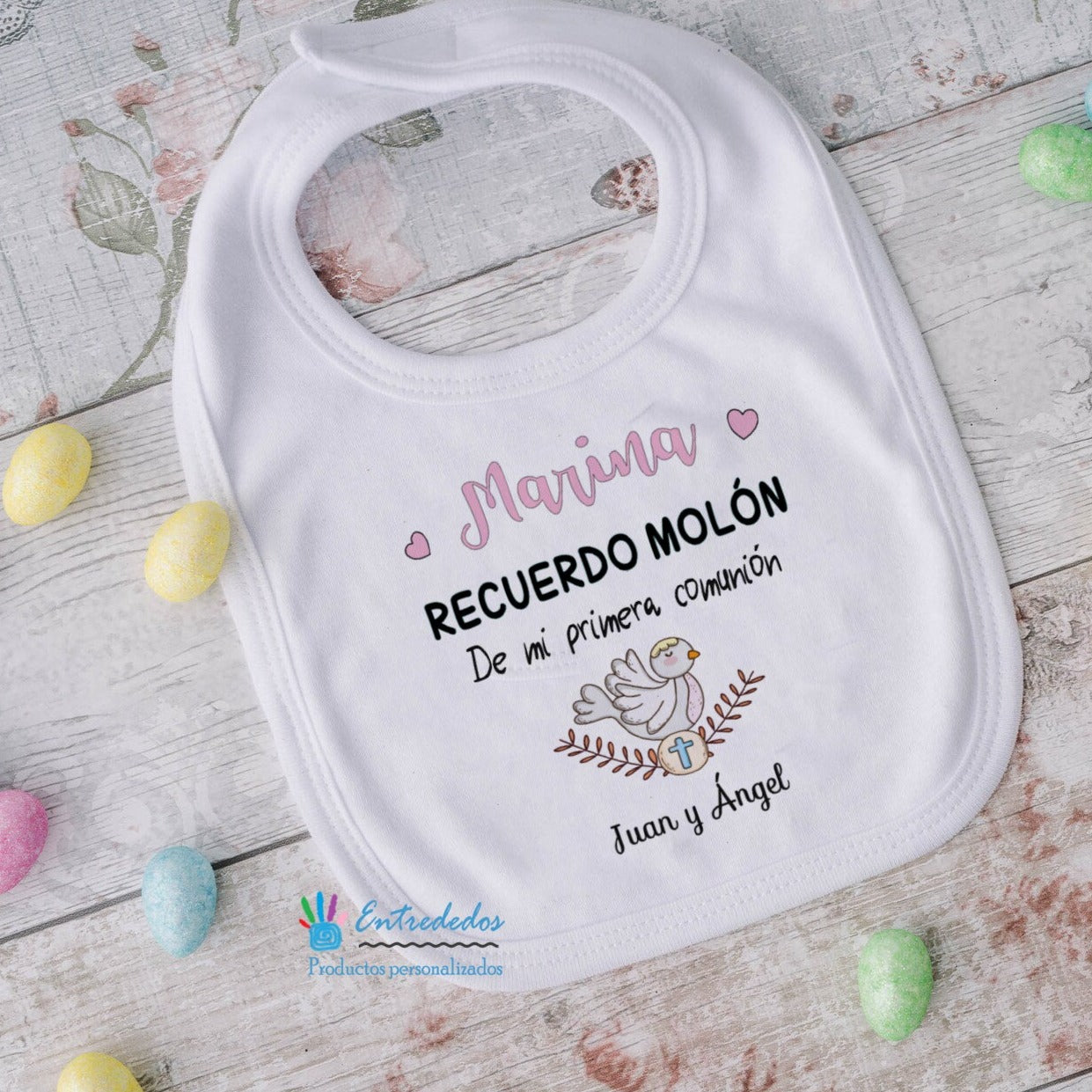 babero personalizado – regalo original para bebés Entrededos