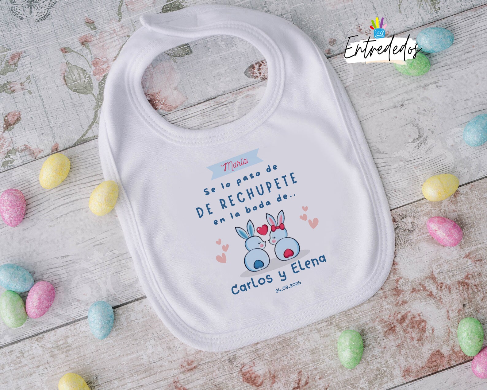 babero personalizado – regalo original para bebés Entrededos