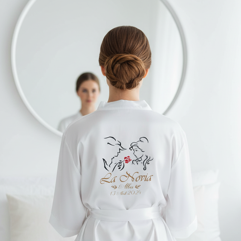 Bata de novia diseño Bella y Bestia : lujo y estilo premium