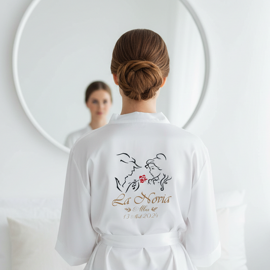 Bata de novia diseño Bella y Bestia : lujo y estilo premium