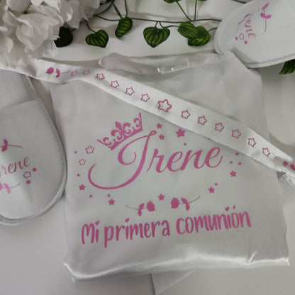 bata personalizada para primera comunión – regalo original Entrededos