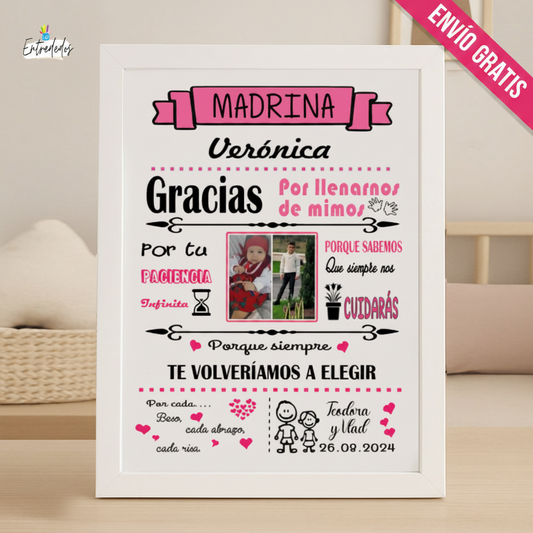 Marco y Lámina para  Madrina