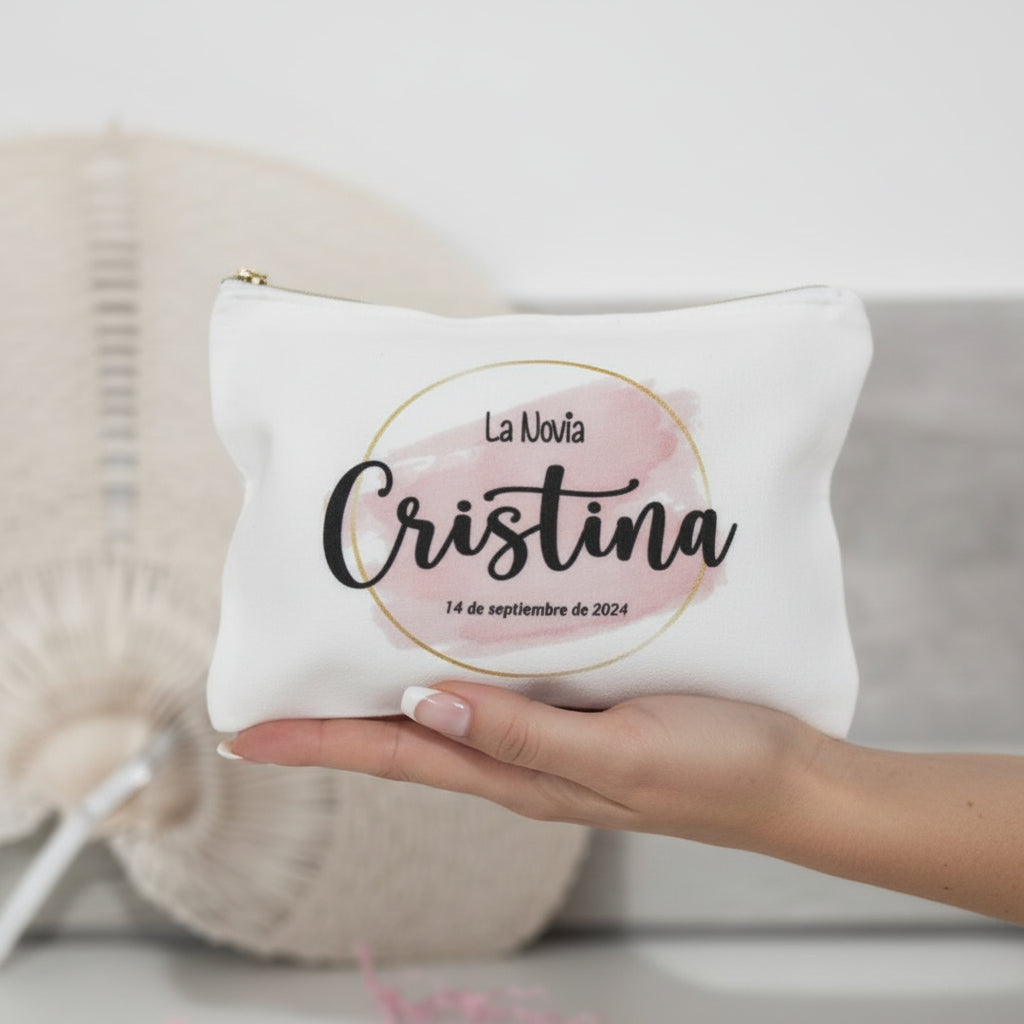 Neceser personalizado para mujer con nombre impreso