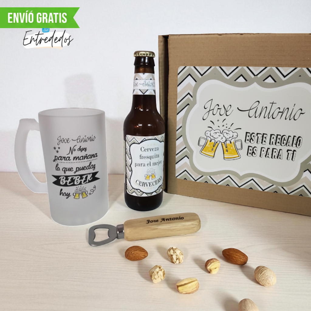 Caja Regalo Jarra y Cerveza- No dejes para mañana