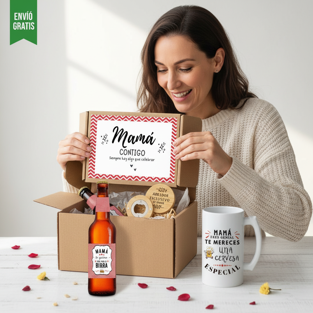 Sorprende a mamá con un kit de cerveza personalizado