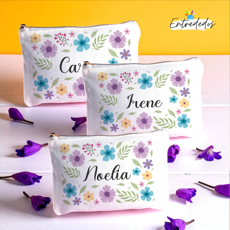 Neceser personalizado para mujer con nombre impreso