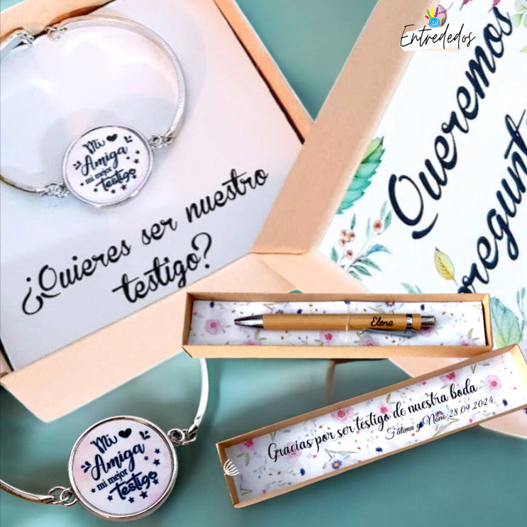 set-testigo-pulsera-boligrafo