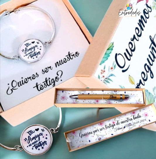 set-testigo-pulsera-boligrafo