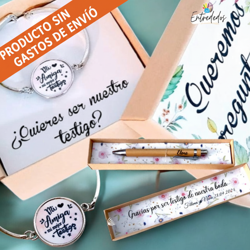Set Regalo Personalizado para Testigos de Boda
