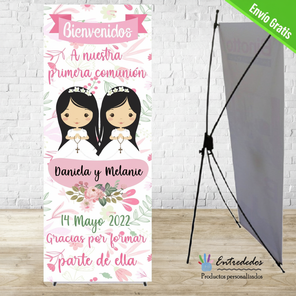 Banner Creativo para Eventos COMUNIÓN GEMELAS