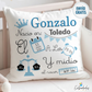 Regalo Nacimiento Bebé – Cojín Personalizado Azul
