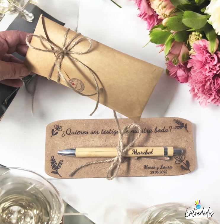 bolígrafo personalizado para boda – Entrededos