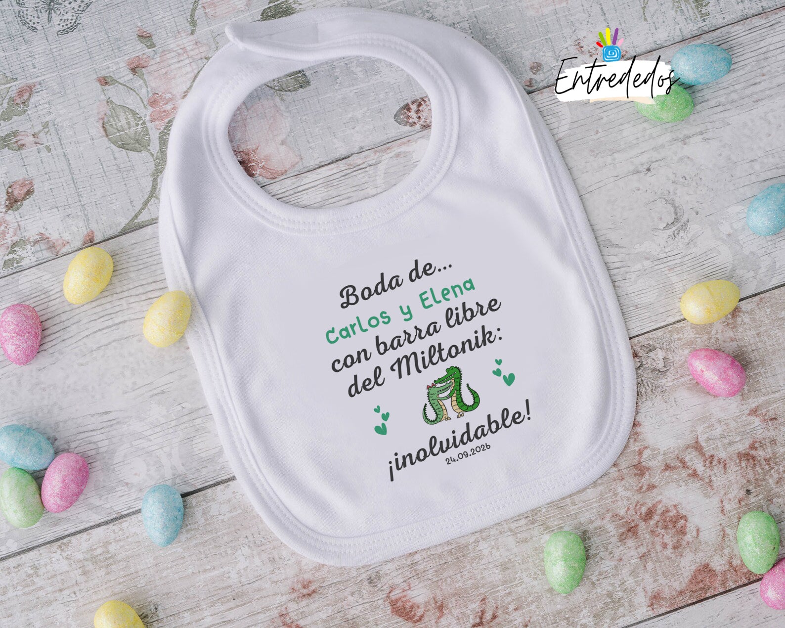 babero personalizado – regalo original para bebés Entrededos