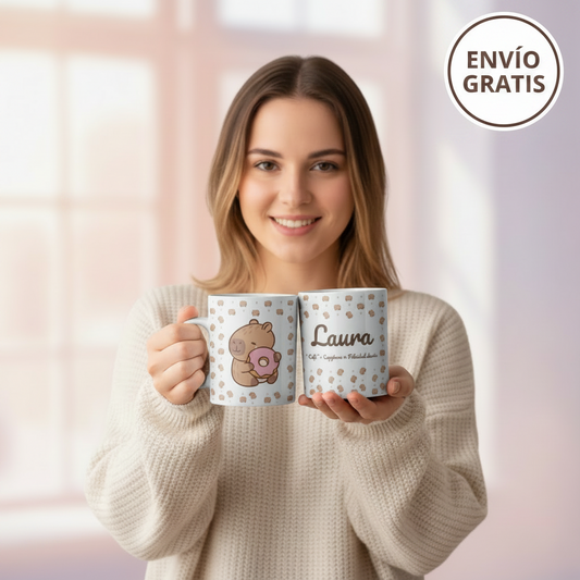 Taza Personalizada Capybara – Diseña la Tuya
