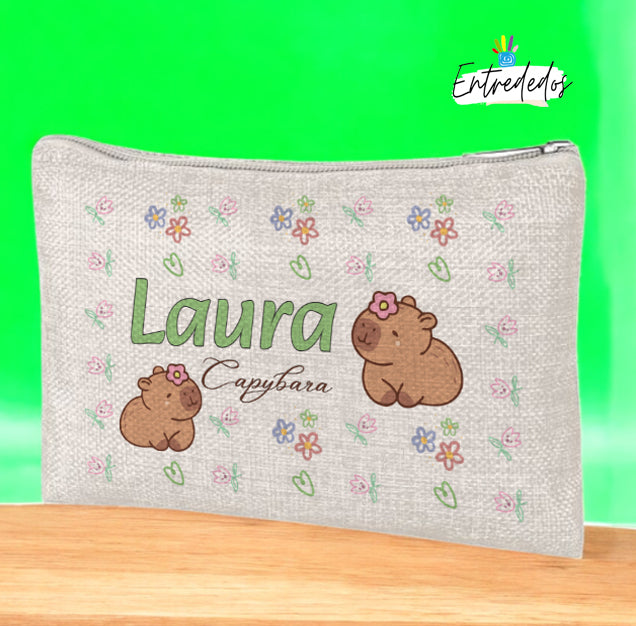 Neceser personalizado para mujer con nombre impreso